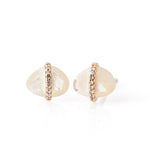 Diamond Bezel Wrapped Mother of Pearl Stud Earrings Earring E3191GMOPcopy
