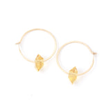 Herkimer Cut Citrine Hoop Earring EARRING E3197CIT