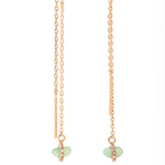 Micropave Wrapped Chrysophrase Threader Earrings Earrings E3201GCH