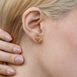 Large Bezel Wrapped Freeform Citrine Stud Earrings Earring E3212GCITOMcopy
