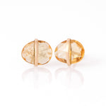 Large Bezel Wrapped Freeform Citrine Stud Earrings Earring E3212GCITcopy
