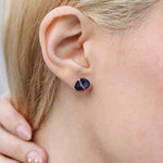 Large Bezel Wrapped Freeform Lapis Stud Earrings Earring E3212GLAPOMcopy