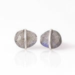 Large Bezel Wrapped Freeform Labradorite Stud Earrings Earrings E3212LABcopy