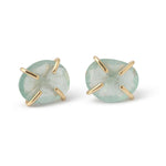 Prong Set Freeform Aquamarine Studs Earrings E3213GAQ-1