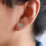 Prong Set Freeform Aquamarine Studs Earrings E3213GAQ-12