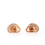 Tiny Citrine Diamond Crescent Moon Stud Earrings Earring E3215GCITSM