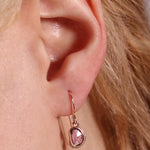 Amethyst Diamond Crescent Moon Drop Earrings Earrings E3216GAME-OM