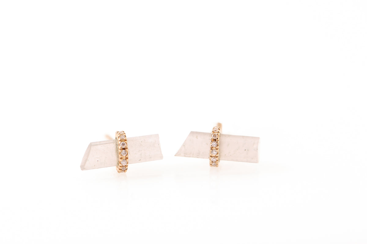 Diamond Wrapped Aquamarine Stud Earring EARRINGS E3219GAQ_copy