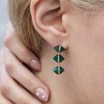 Triple Drop Diamond Wrapped Herkimer Cut Malachite Stud Earrings Earrings E3228GMALOMcopy_6b049976-affc-4fbd-b033-cb62644f6ca4