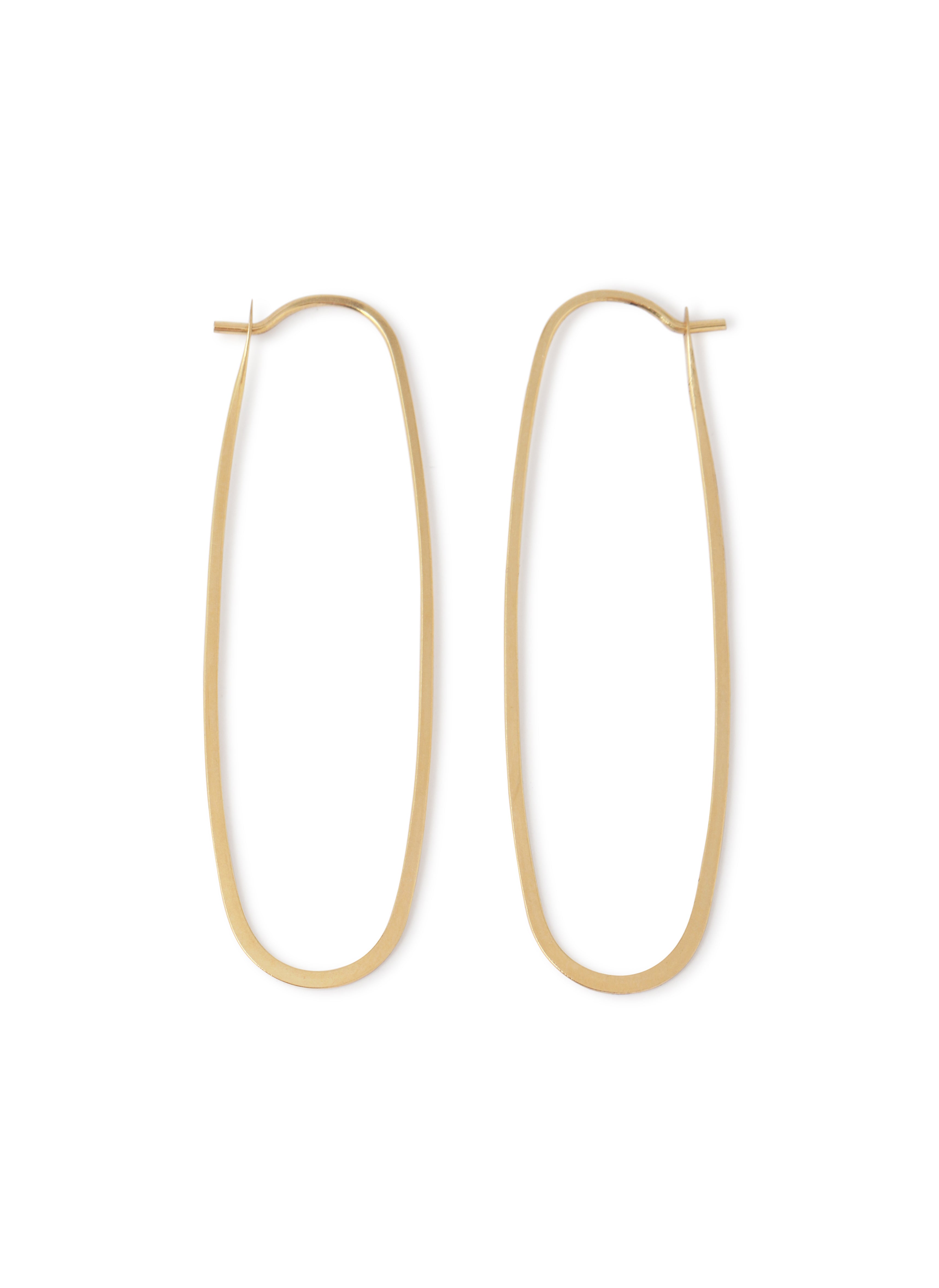 Elliptical Hoops Gold Earrings EHG-3