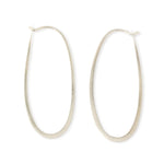 Elliptical Hoops Silver Earrings EHS-2