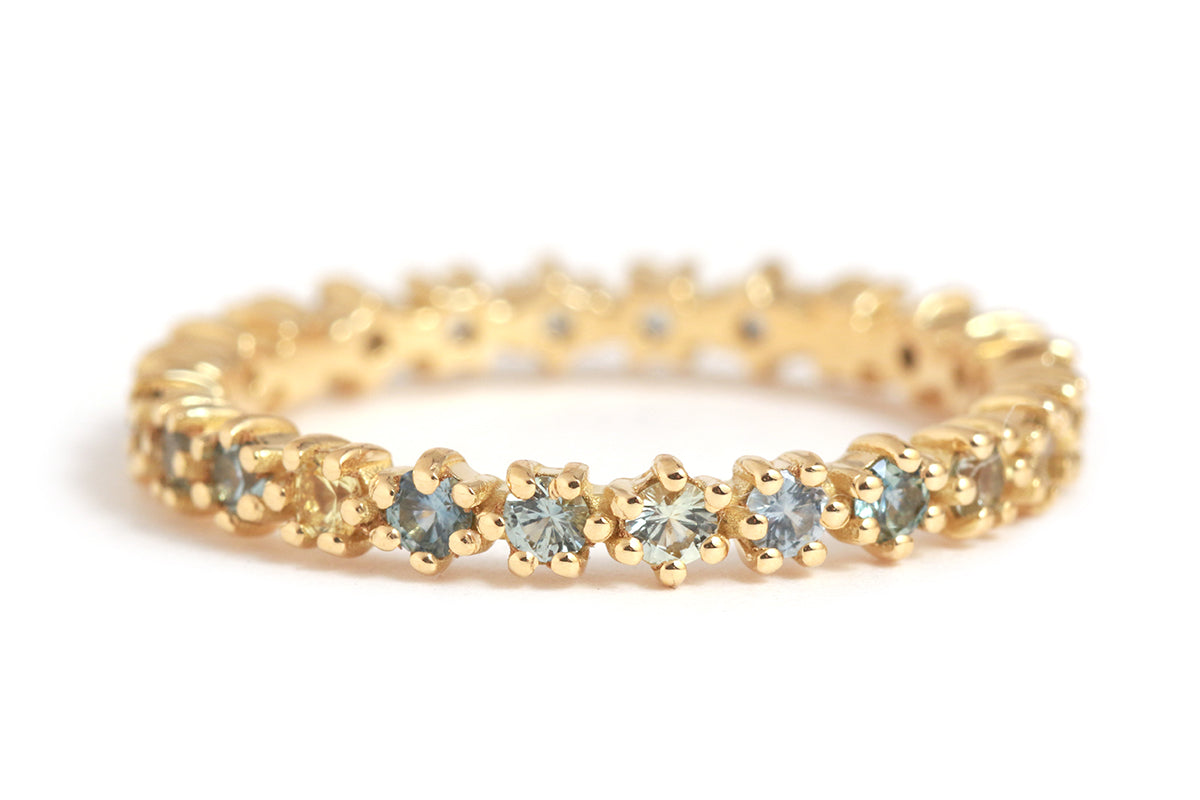 Prong Set Sapphire Eternity Band - 14 Karat Yellow Gold HIDDEN FR0023_927a3cff-ec34-4d57-a07f-c9debc4bbea6