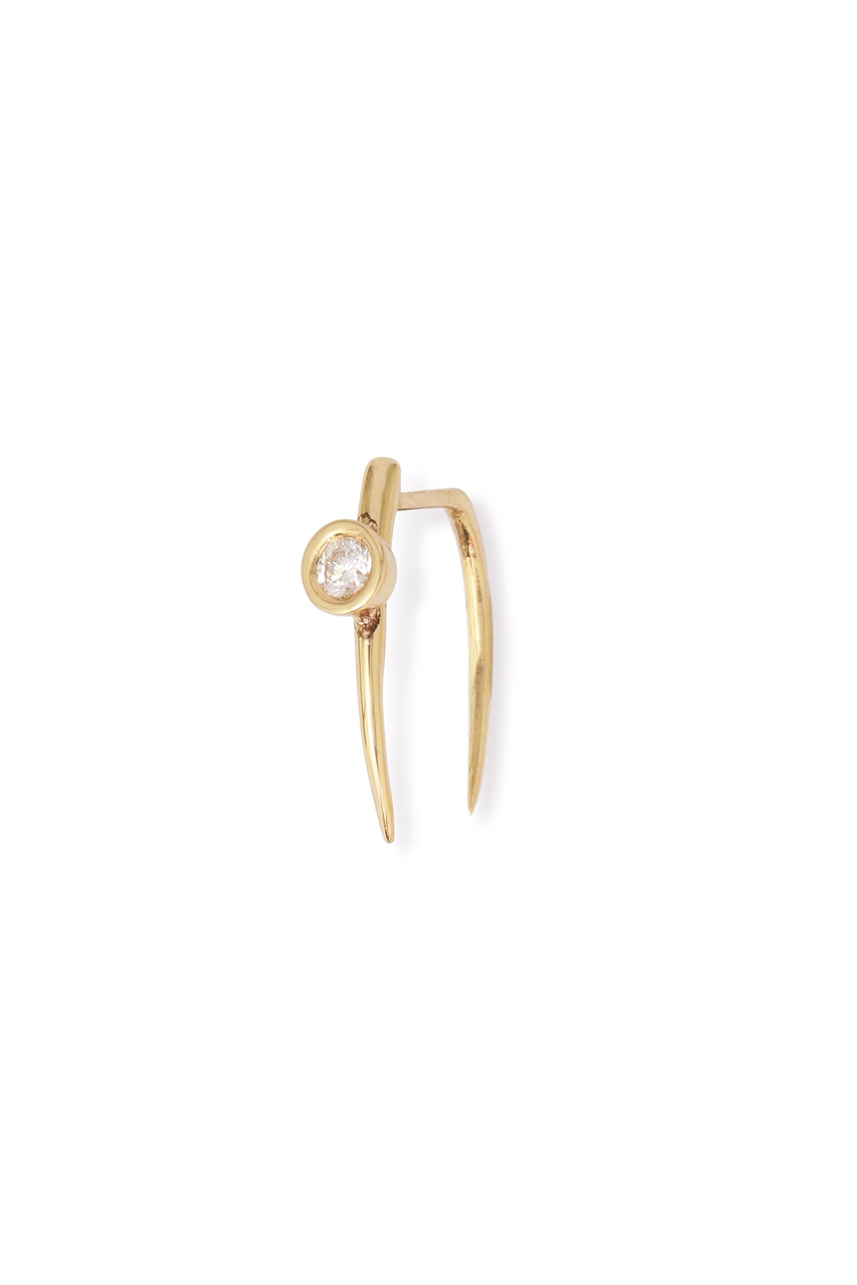 Infinite Tusk with Floating Diamond Earring (half pair) by Gabriela Artigas Earrings GA_E164-1