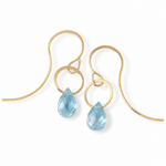 Small aquamarine drop earring Gold GoldAquamarineTeardropEarrings
