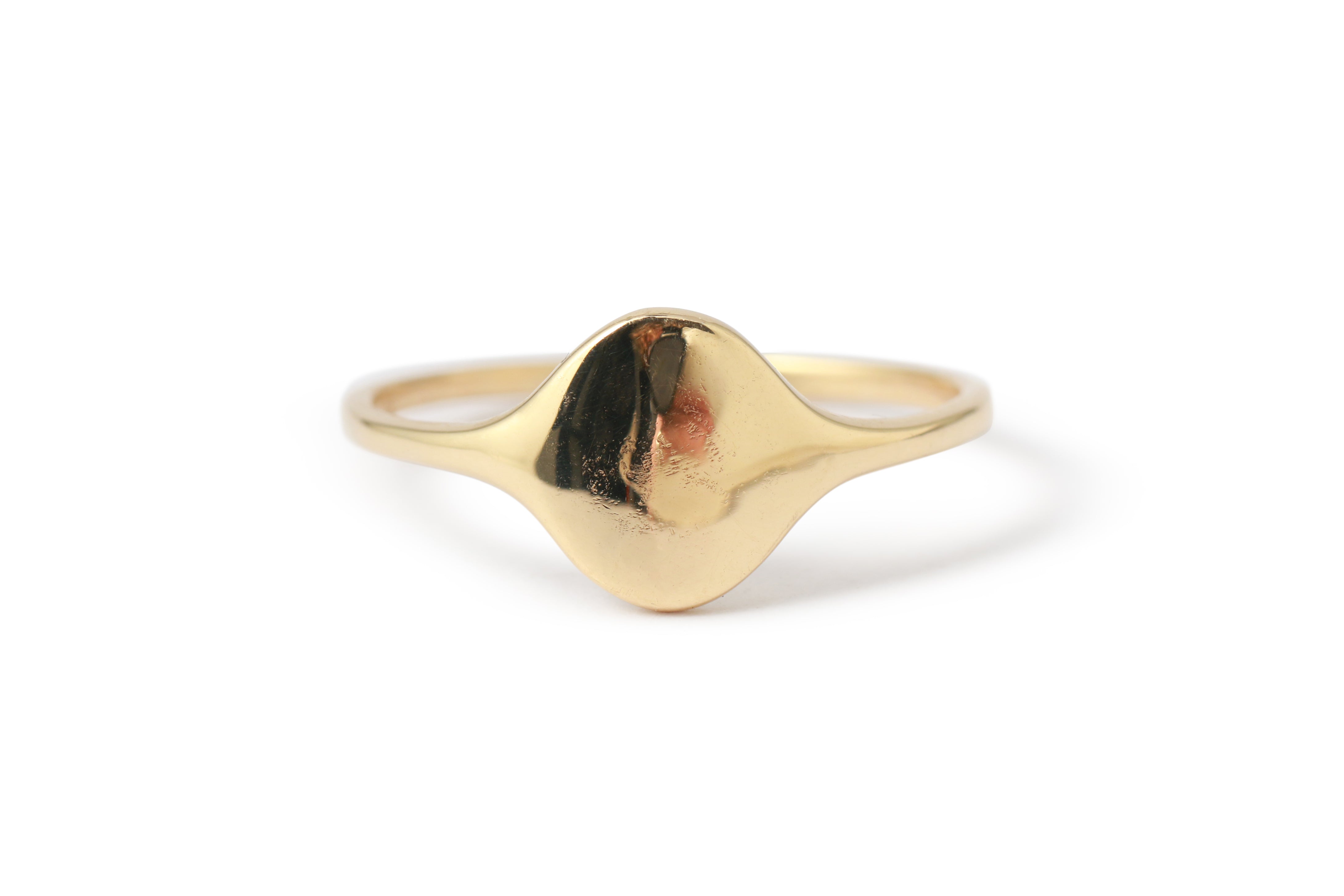 Gold Signet Ring by Hayley K.S. Fine Stock Ring HS_SIGNET6-2