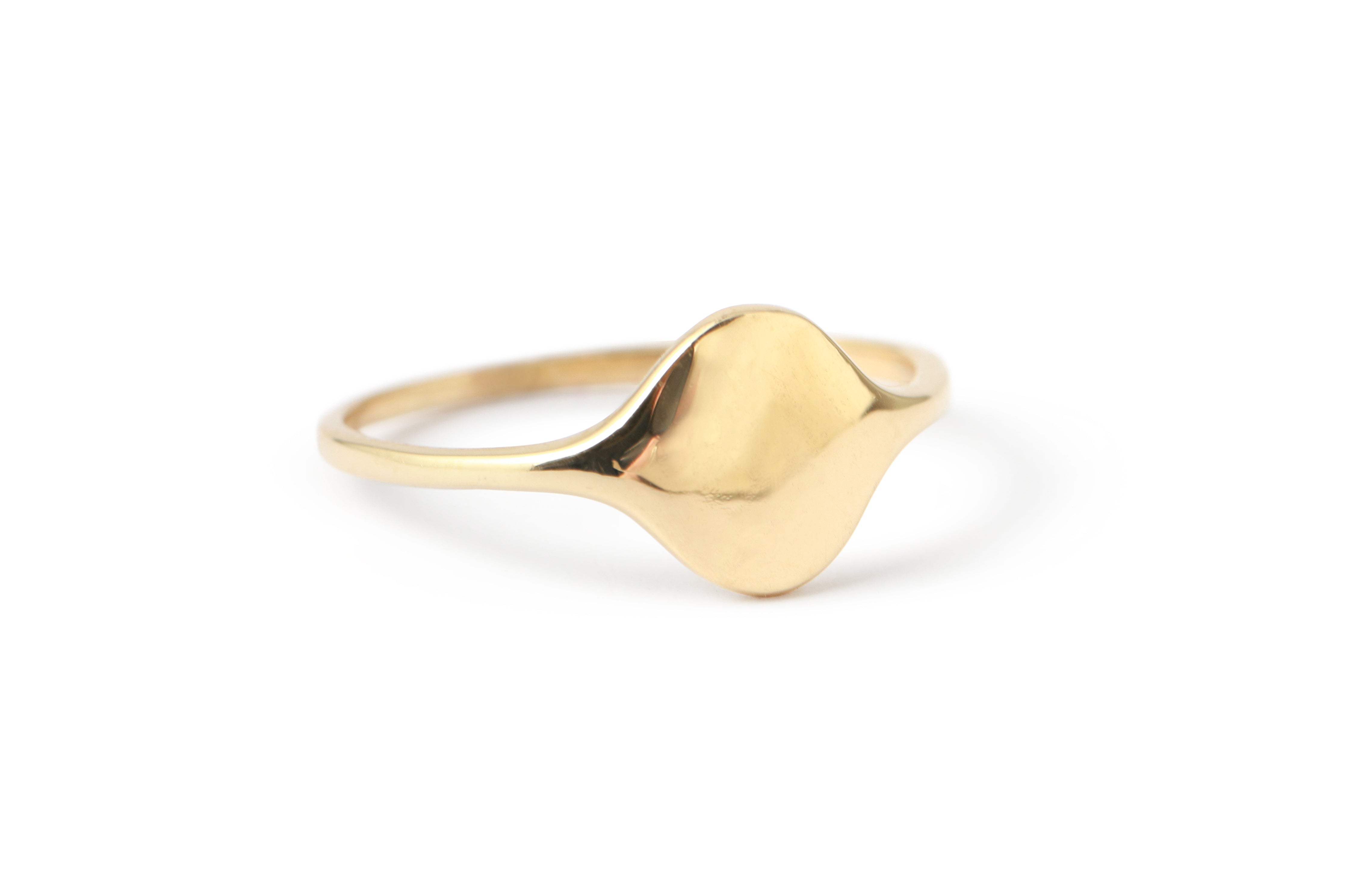 Gold Signet Ring by Hayley K.S. Fine Stock Ring HS_SIGNET6-3