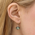 Bezel Wrapped Black Abalone Drop Earrings Earrings IMG_2103