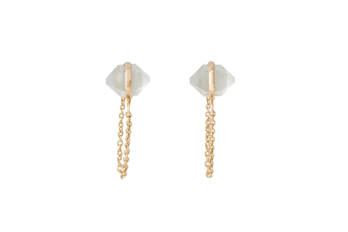 Aquamarine Chain Wrap Earrings Earrings IMG_2407