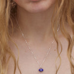 Large Bezel Wrapped Herkimer Cut Lapis Necklace Necklaces IMG_2548