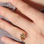 Cityscape Triple Citrine and Diamond Tower Ring BFCM Stock Ring IMG_2842_15440e5e-e61f-46fd-8b42-a18c0773da98