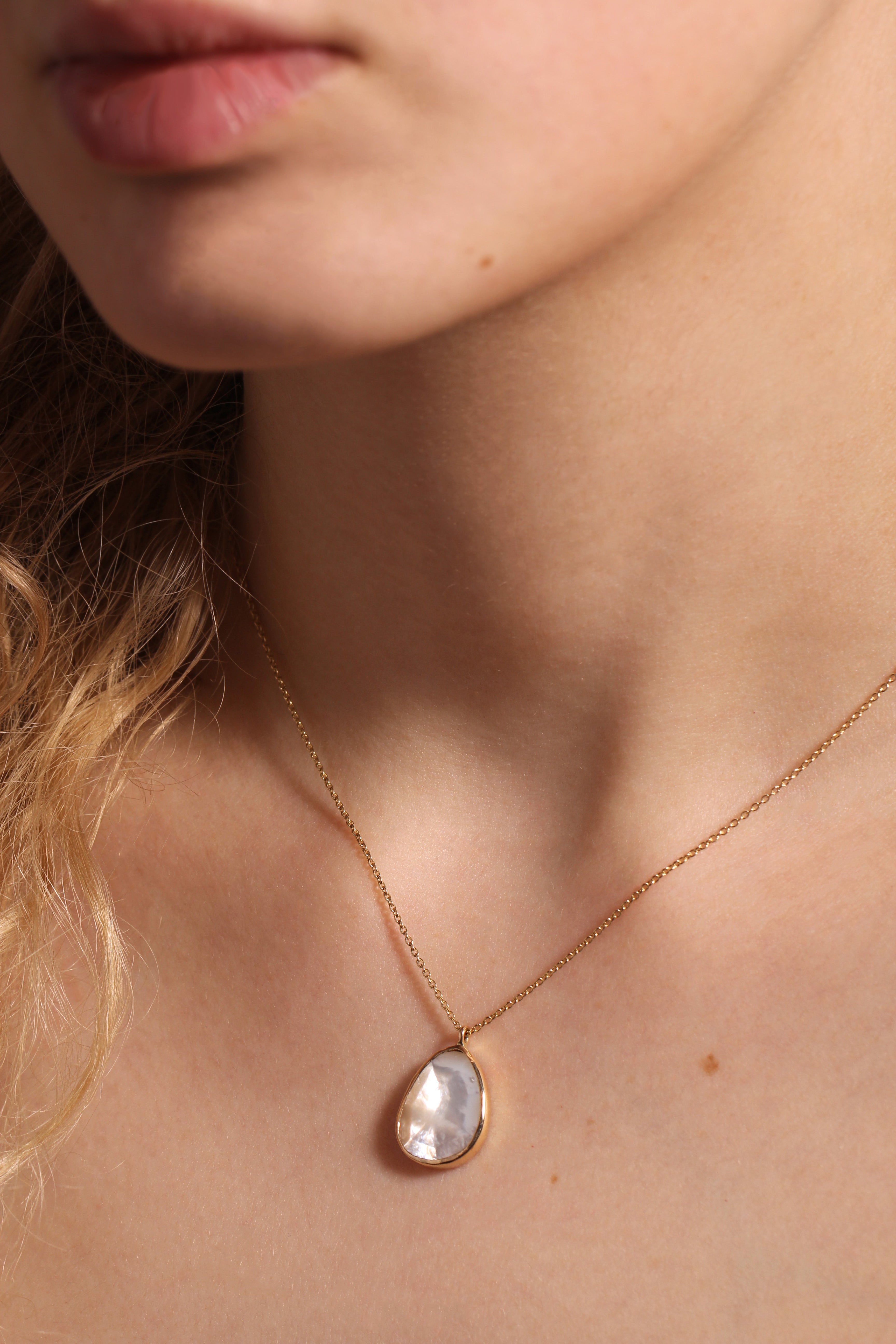 Large Freeform Mother of Pearl Necklace Necklaces LN2077GMOP-OMcopy