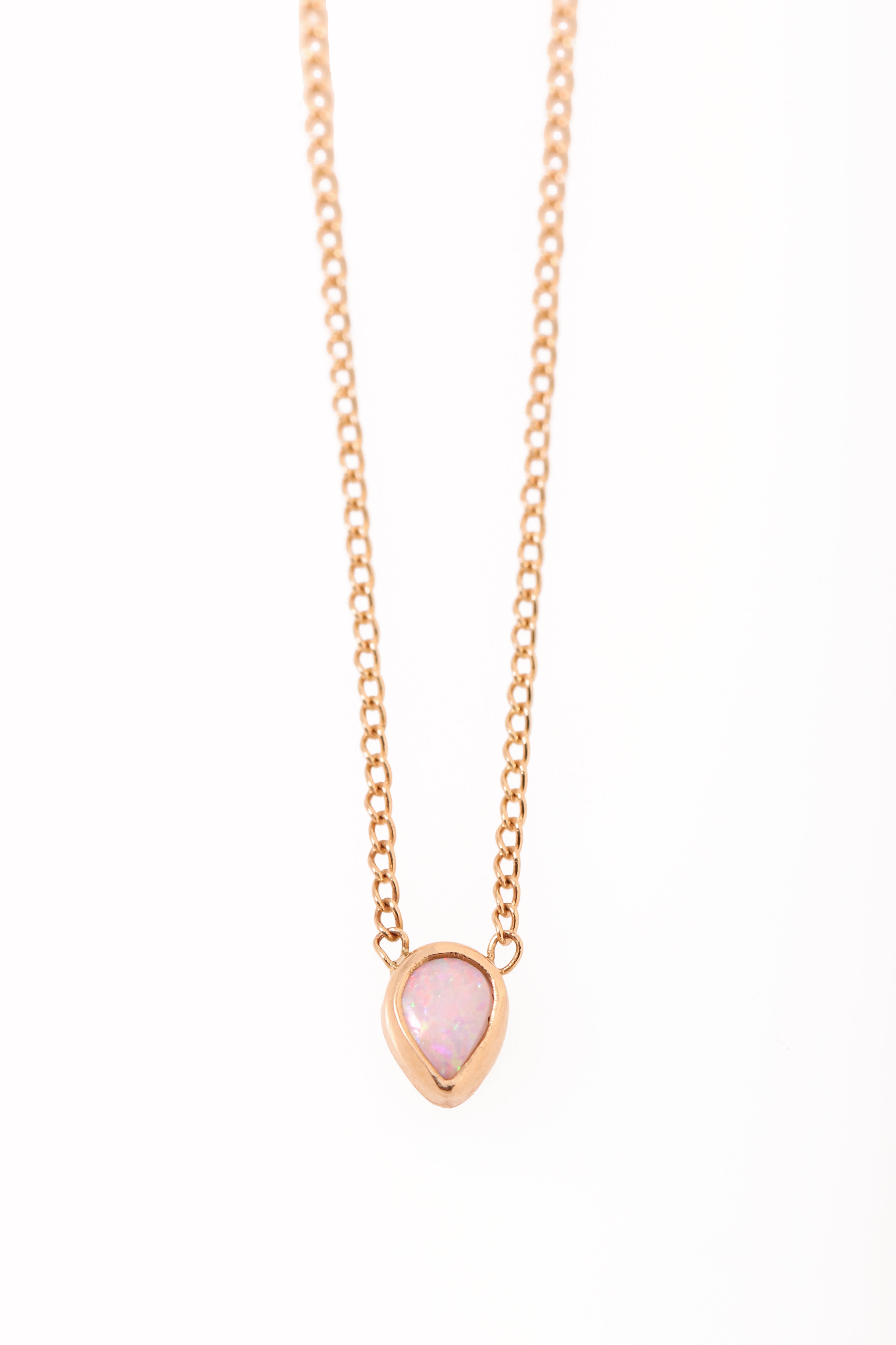 Limited edition 14"-16" small opal pear necklace NECKLACE LN2171GOMCOPY