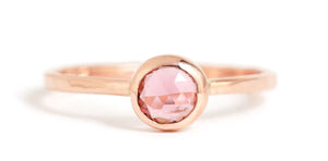 Round Pink Tourmaline ring