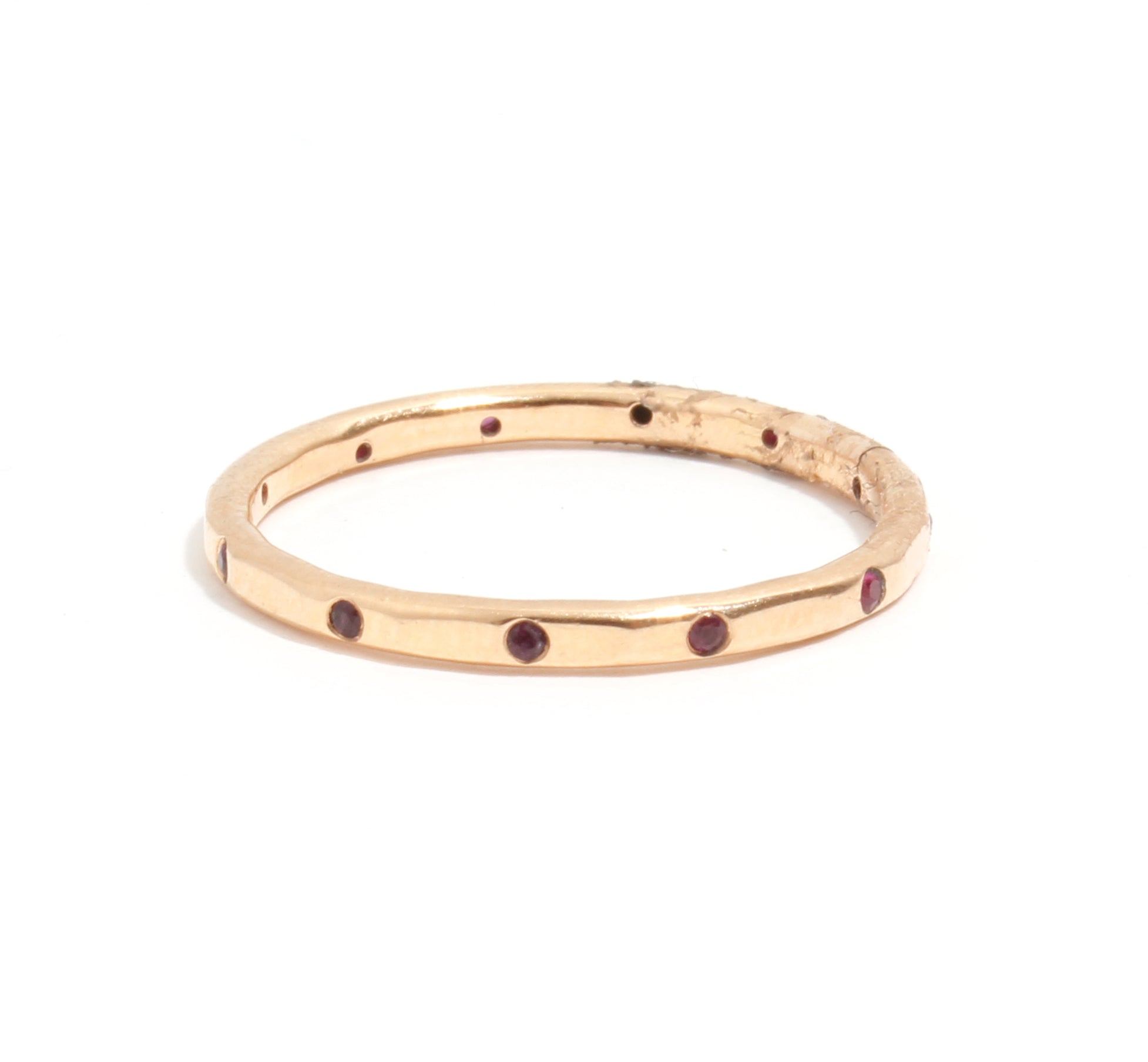 12 Ruby Band - 14k Yellow Gold Stock Ring LR484