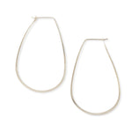 2.75 Inch Teardrop Hoops Earrings LTDHS