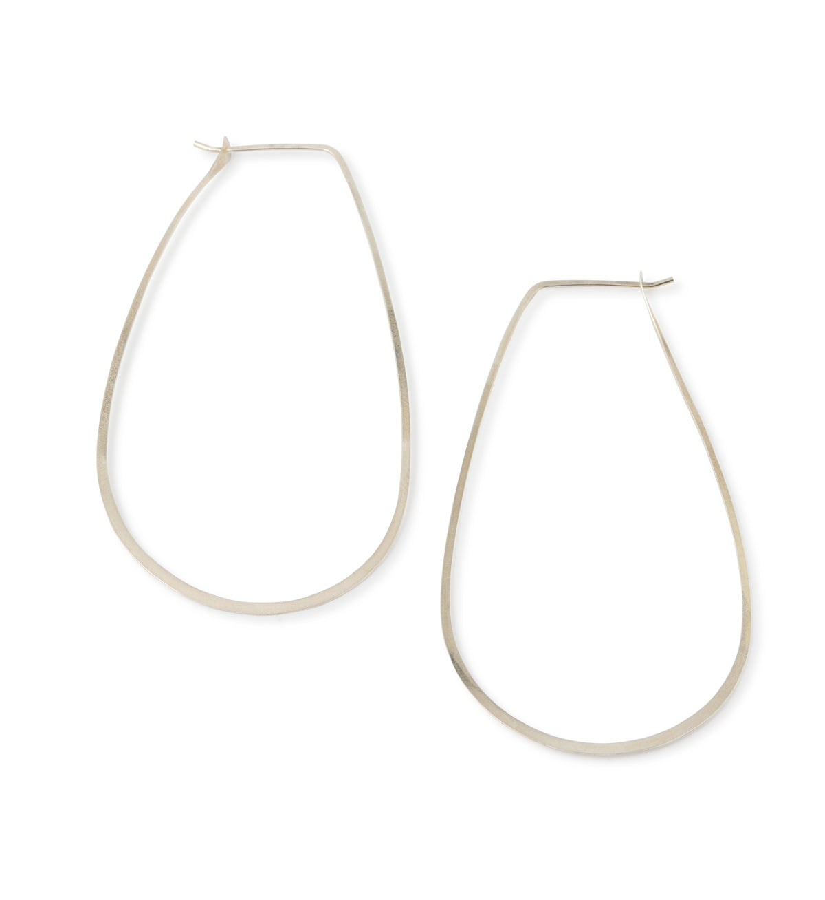 2.75 Inch Teardrop Hoops Earrings LTDHS