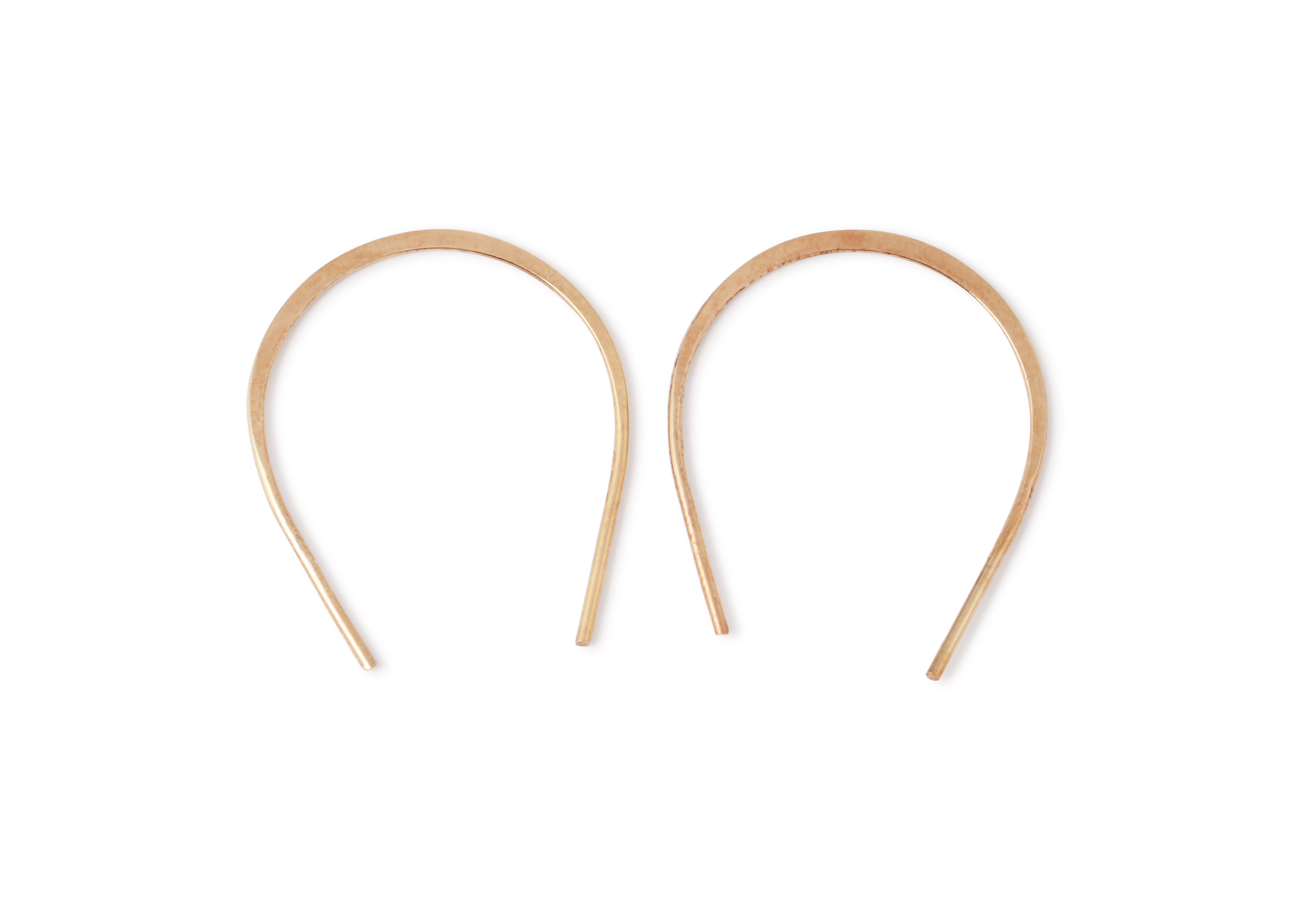 14k Gold Medium Horseshoe Hoops Hoops MHOG-2