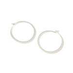 3/4 Inch Round Hoops Silver Earrings MHS-1