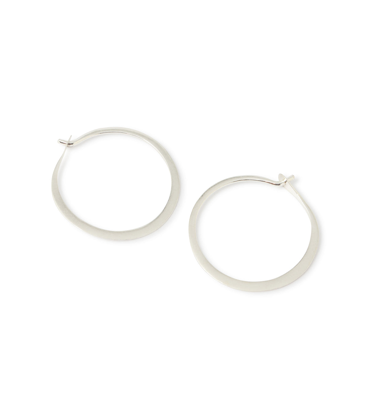 3/4 Inch Round Hoops Silver Earrings MHS-1