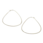 2 Inch Triangle Hoops silver Earrings MTHS-2