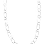 Oval and Round Link Chain Necklace silver Necklaces N2109_d4635d58-098a-495d-bf7a-9d02a5a1926c