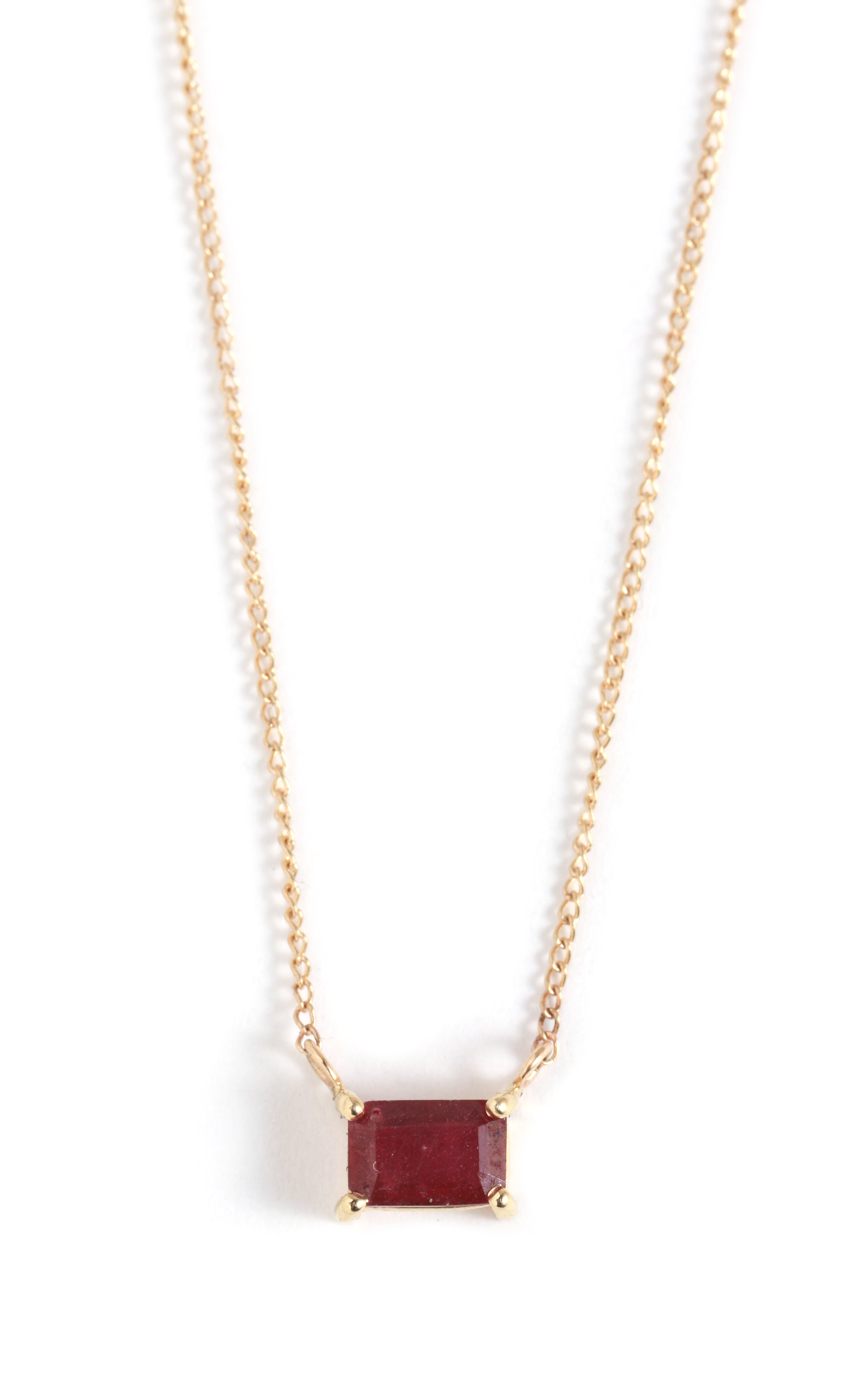 Single Ruby Baguette Necklace NECKLACES N2162R_a2bedcba-1654-468e-8d1b-957c846dae3f