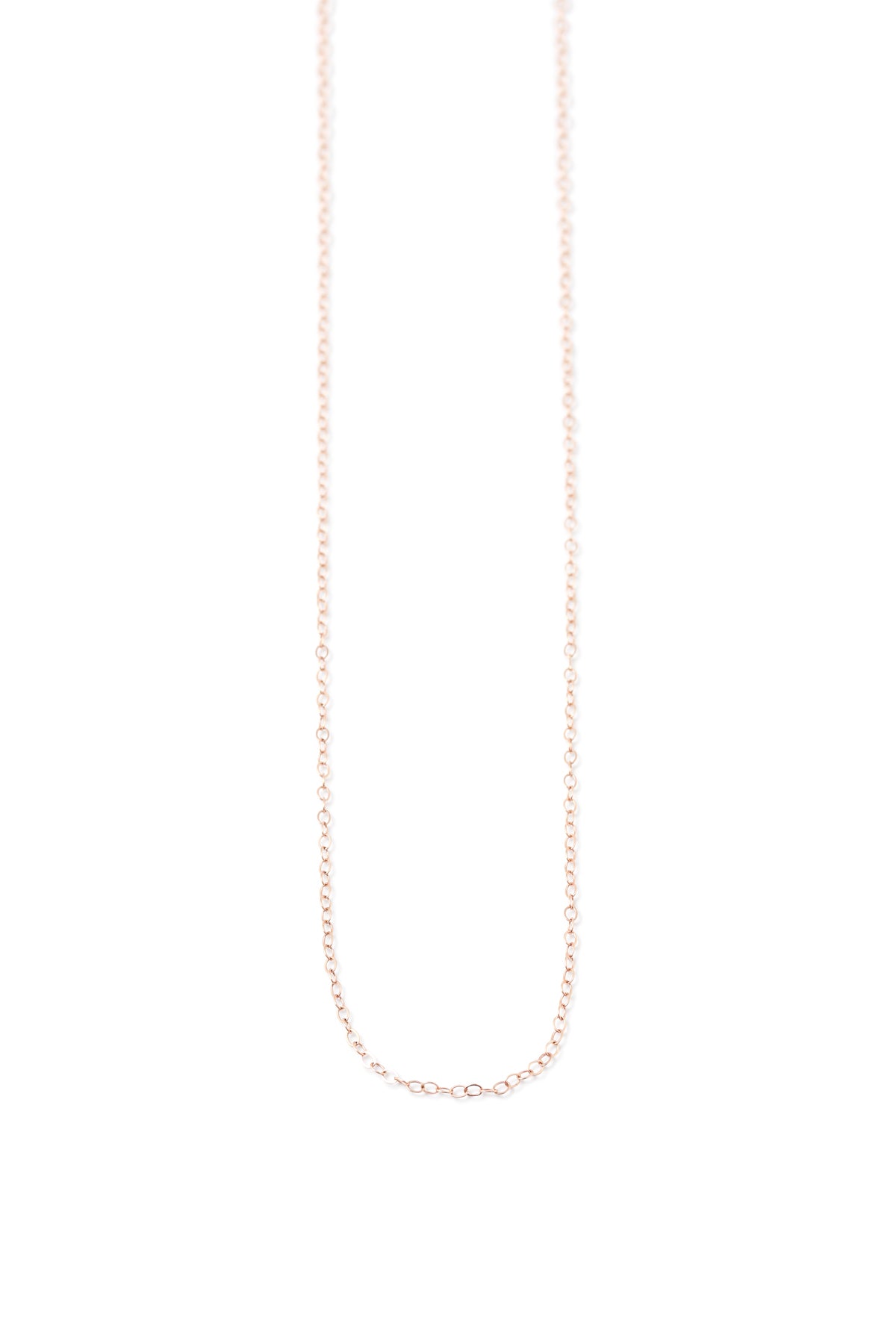 18-20" Tiny Chain Necklace Pink Gold NECKLACES N2176PG-1