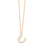 White Diamond Horseshoe Necklace Necklaces N2182