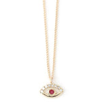 Ruby Eye Necklace with Diamond Pavé Necklaces N2195R