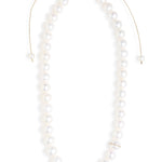 Pearl Cord Necklace with Diamond Bezel Wrap Detail Necklaces N2206