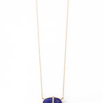 Diamond Bezel Wrapped Lapis Pendant Necklace Necklace N2207GLAPcopy