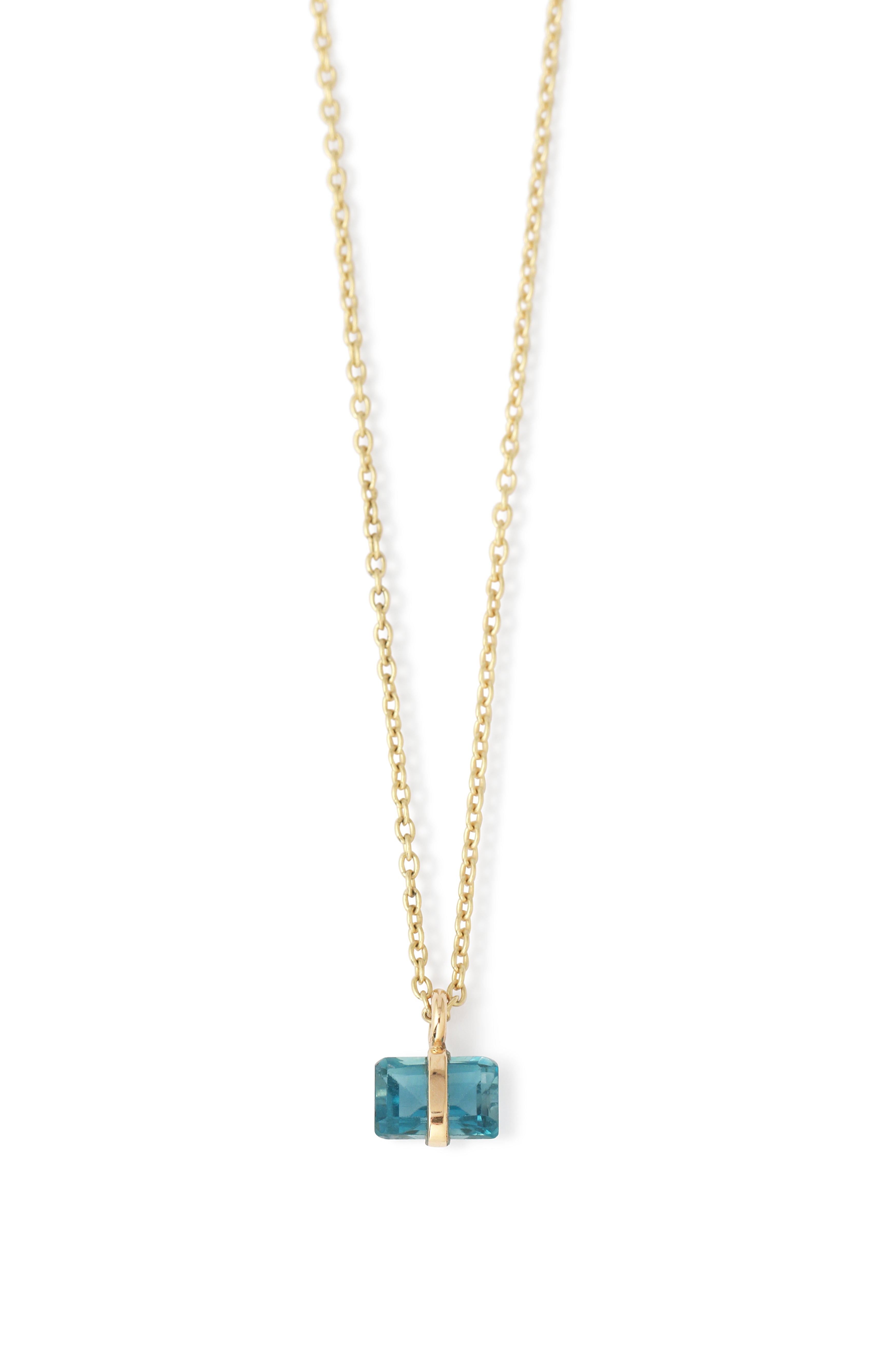 Emerald Cut Blue Topaz Pendant Necklace – Melissa Joy Manning Jewelry