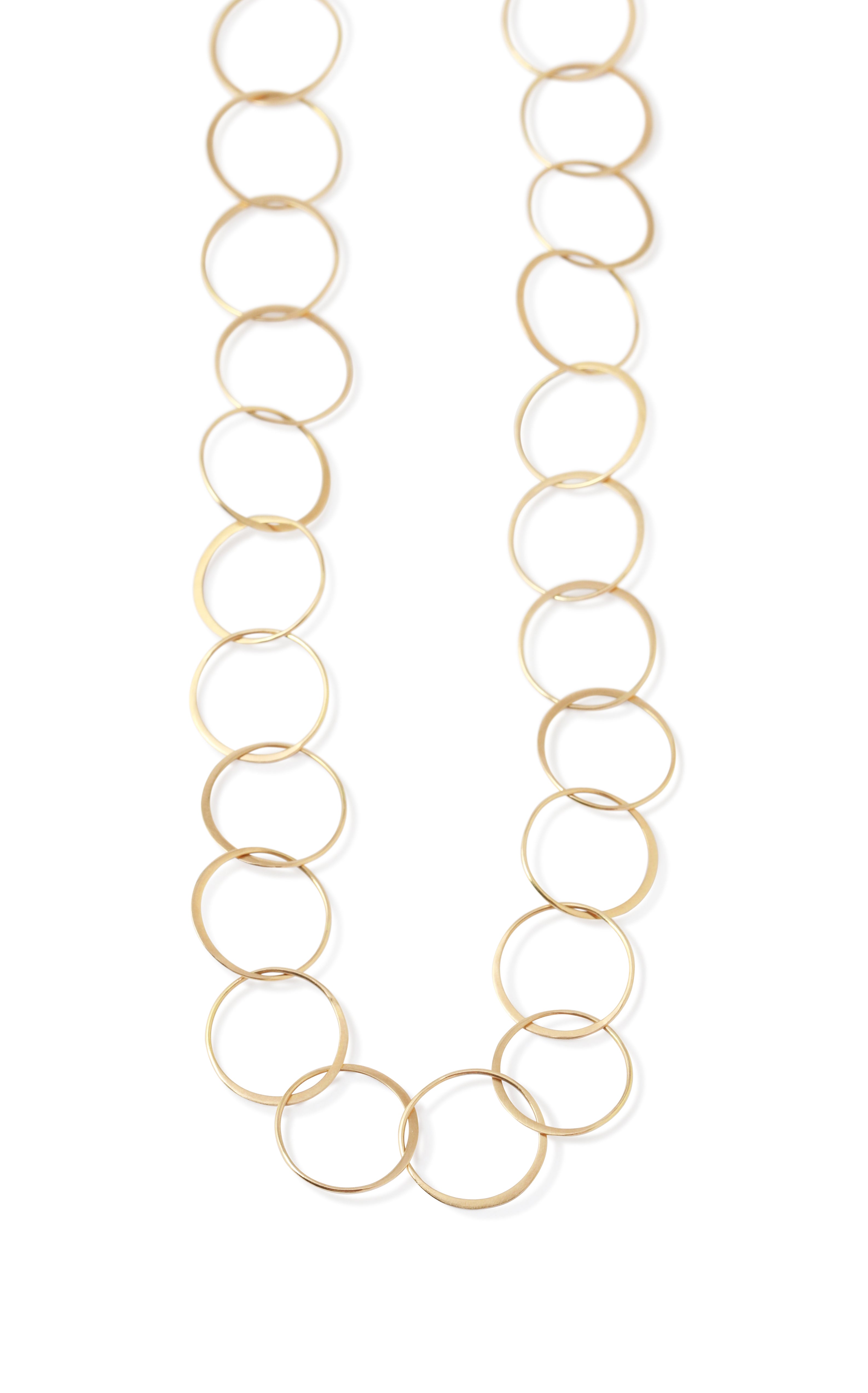 Round Link Chain Necklace gold Necklaces N300G