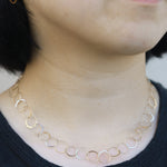 Round Link Chain Necklace Necklaces N300_onmodel