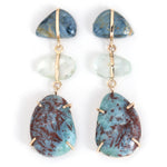 Pietersite, Aquamarine and Larimar Triple Drop Earrings Earrings OFK4329_dc910023-ff25-4038-ad0b-fe9d12c92f5e