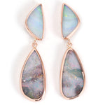 Double Boulder Opal Drop Earrings Earrings OFK4351