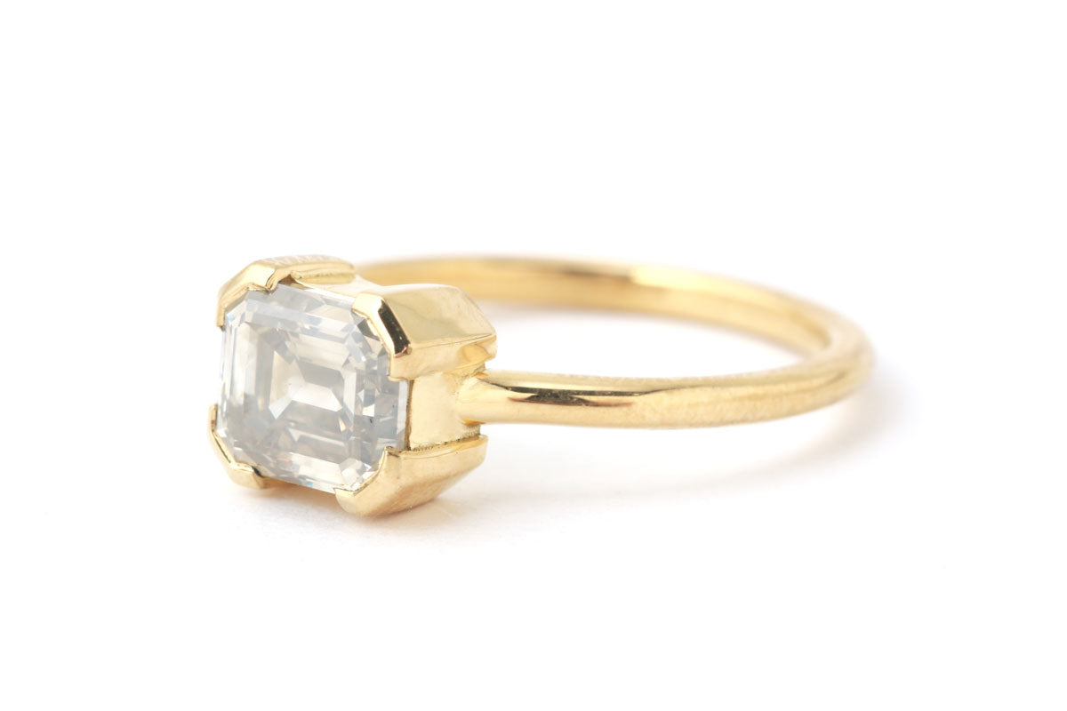 1.89 Carat Emerald Cut Diamond ring
