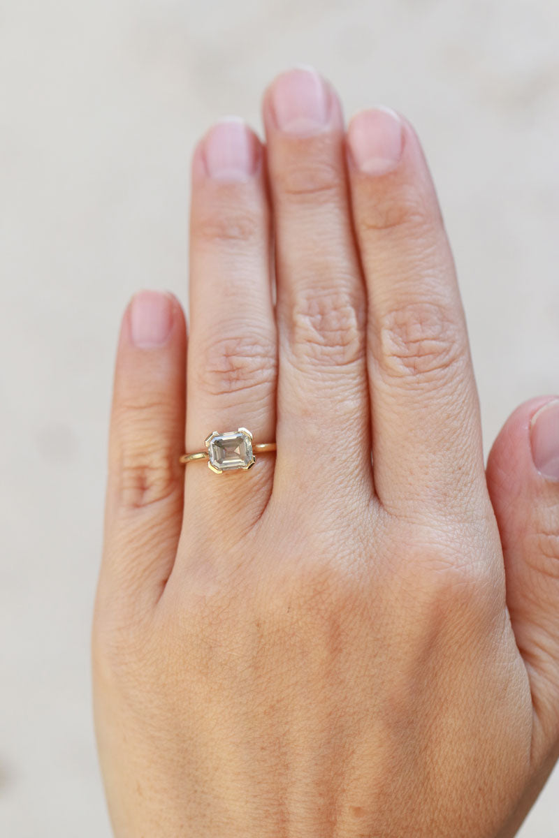 1.89 Carat Emerald Cut Diamond ring