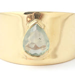 Pale Green Sapphire Cigar Band Ring Rings OFK4406-ecom