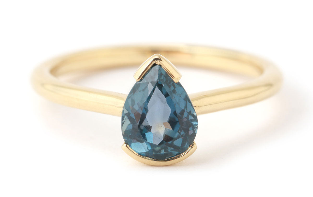 1.23 Carat Blue Montana Sapphire Ring